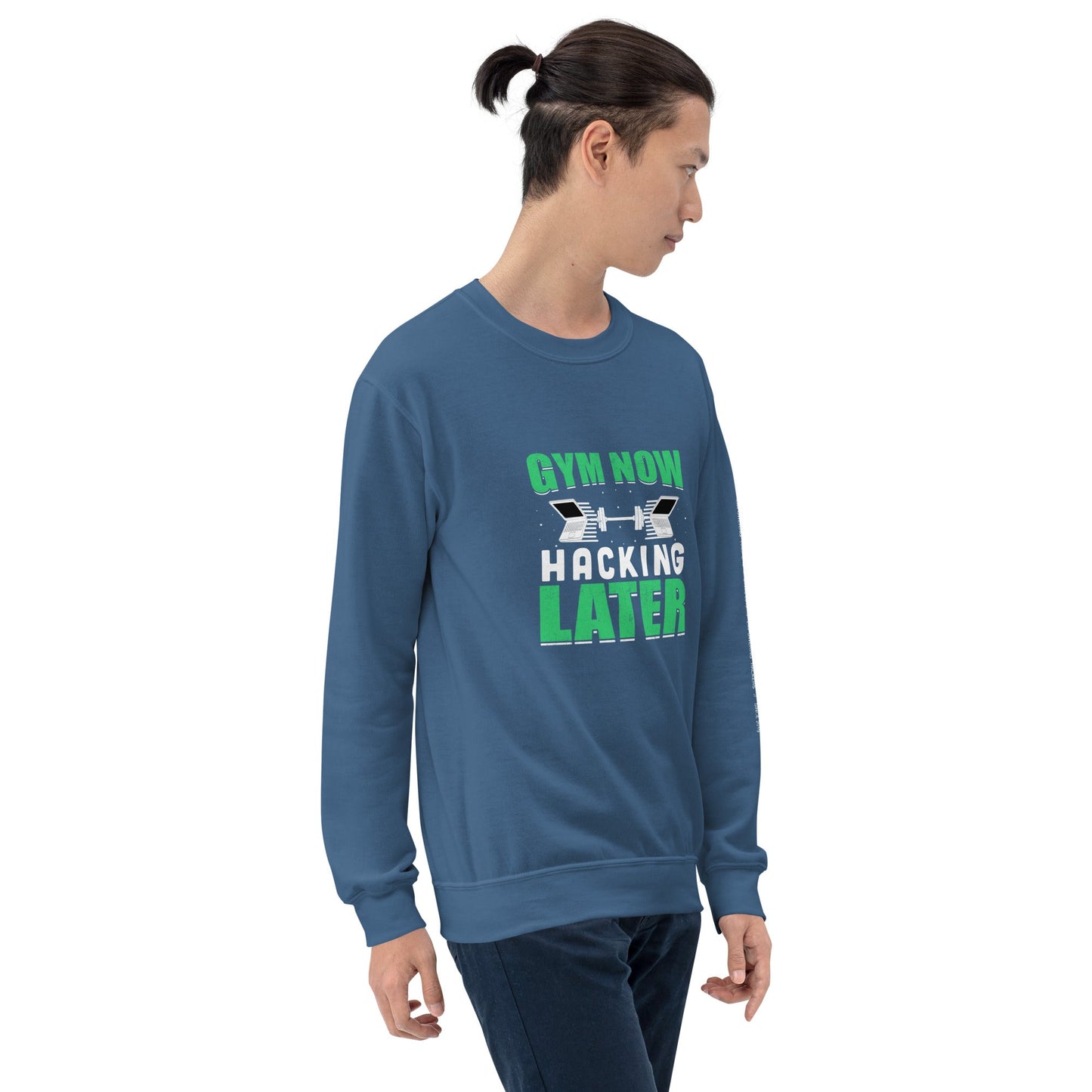 Gym now, hacking later - Unisex Sweatshirt by DarkByteGear