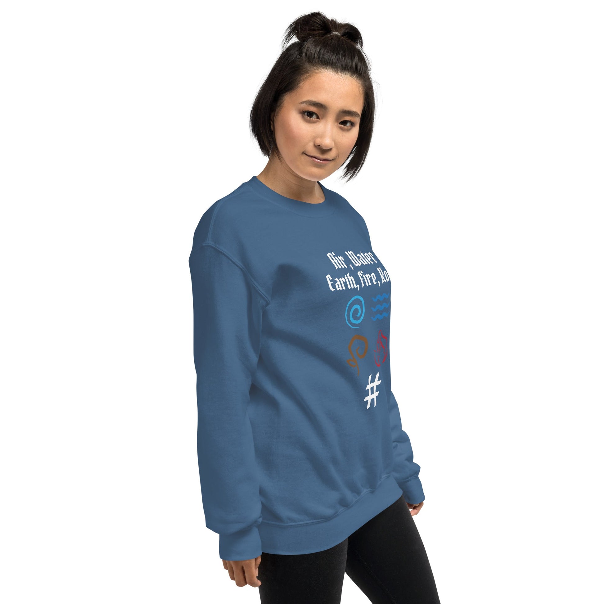 Air, Water, Earth, Fire, Root - Unisex Sweatshirt by DarkByteGear