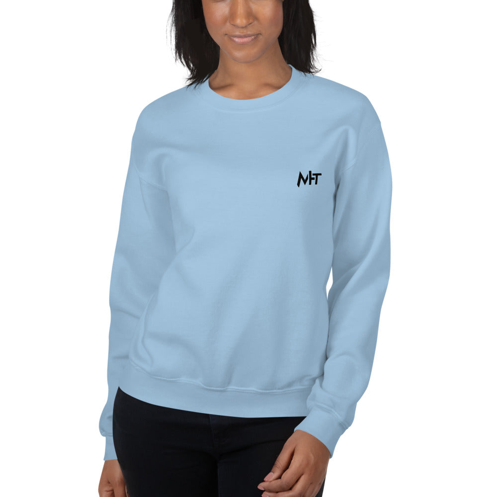 White Hat Hacker - Unisex Sweatshirt (back print) by DarkByteGear