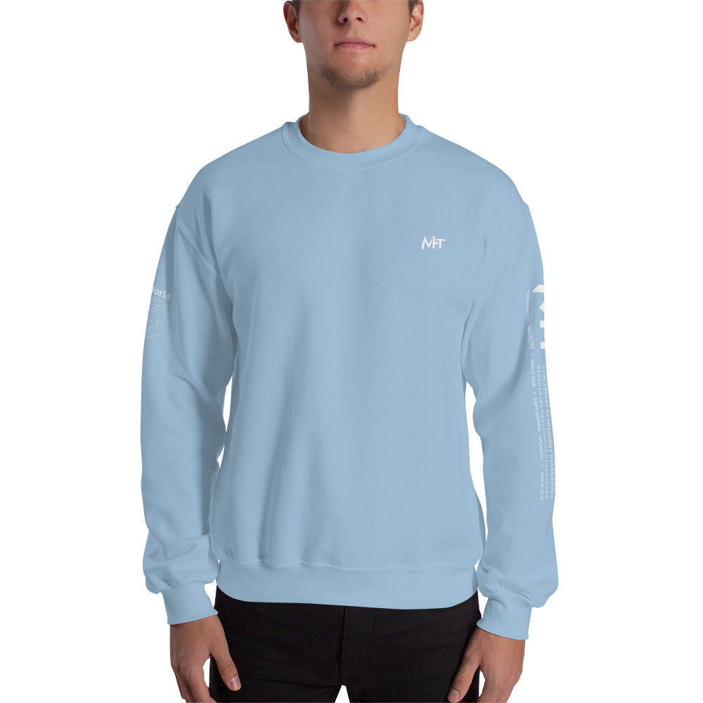 Hello world - Unisex Sweatshirt (back print) by DarkByteGear