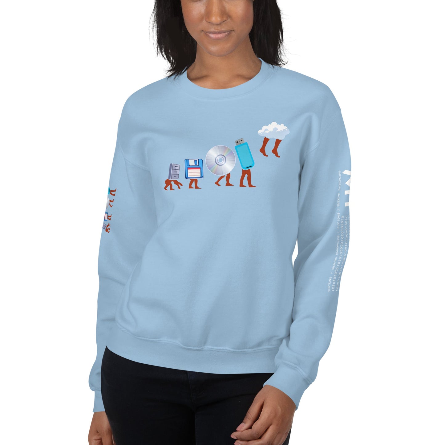 Evolution of data storage - Unisex Sweatshirt by DarkByteGear