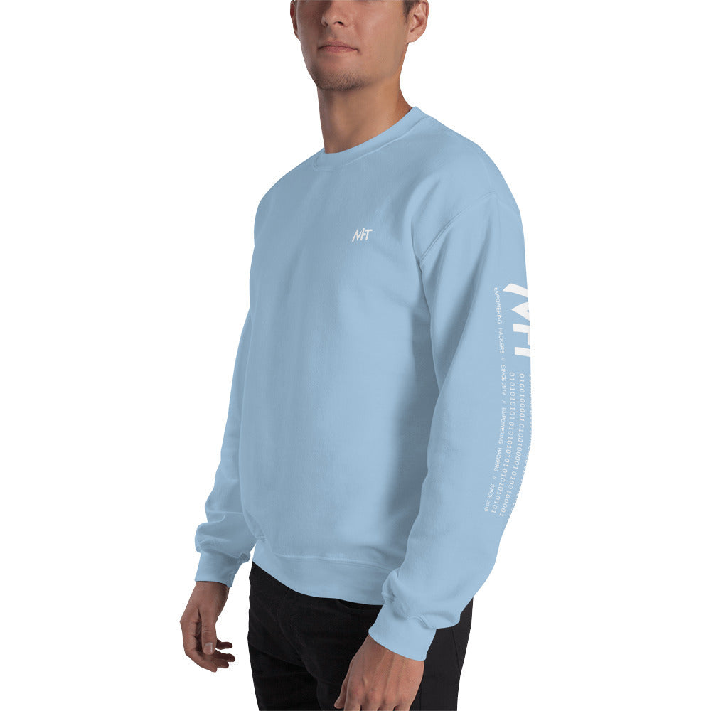 Hello world - Unisex Sweatshirt (back print) by DarkByteGear
