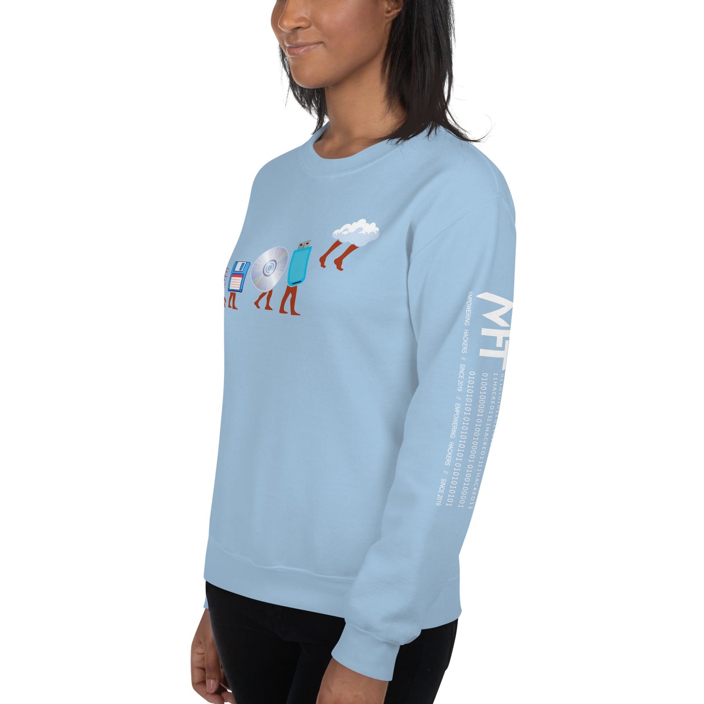Evolution of data storage - Unisex Sweatshirt by DarkByteGear