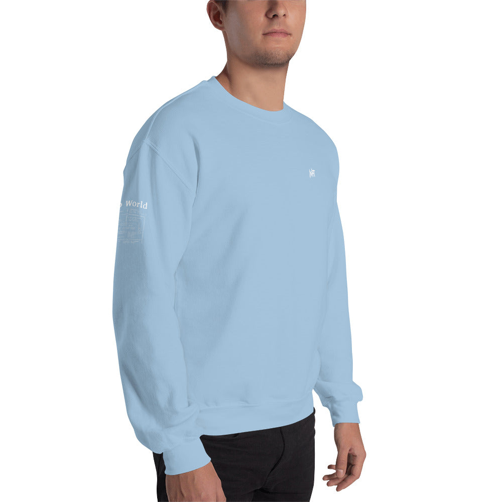 Hello world - Unisex Sweatshirt (back print) by DarkByteGear