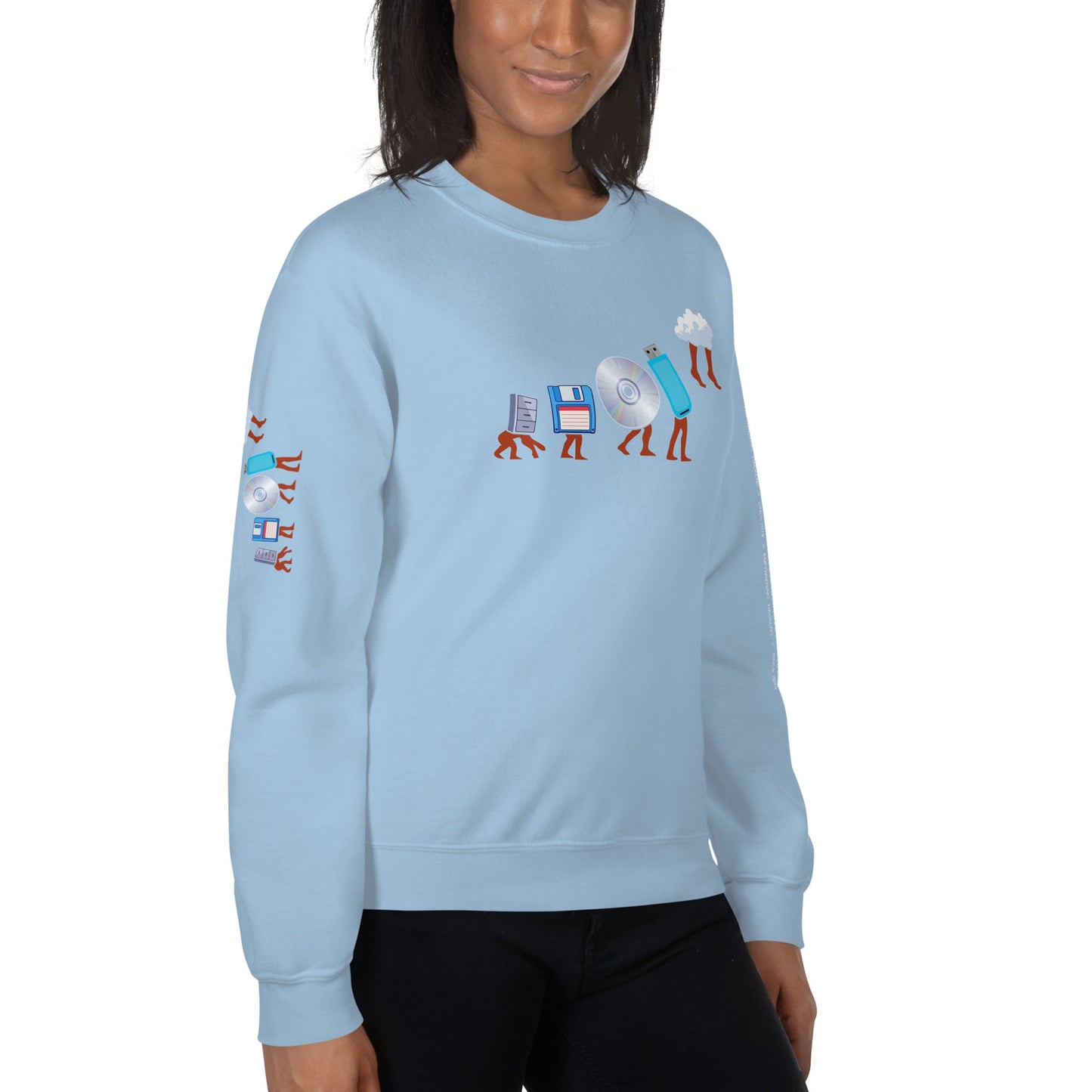 Evolution of data storage - Unisex Sweatshirt by DarkByteGear