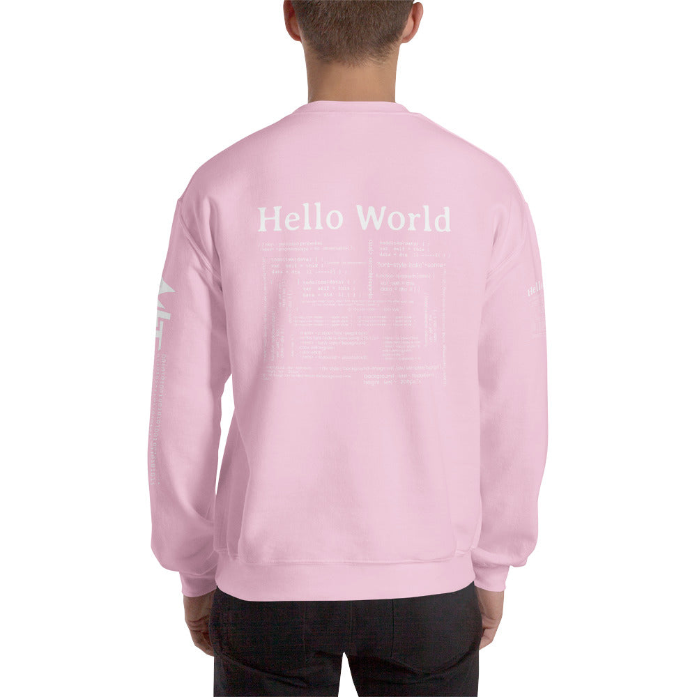 Hello world - Unisex Sweatshirt (back print) by DarkByteGear