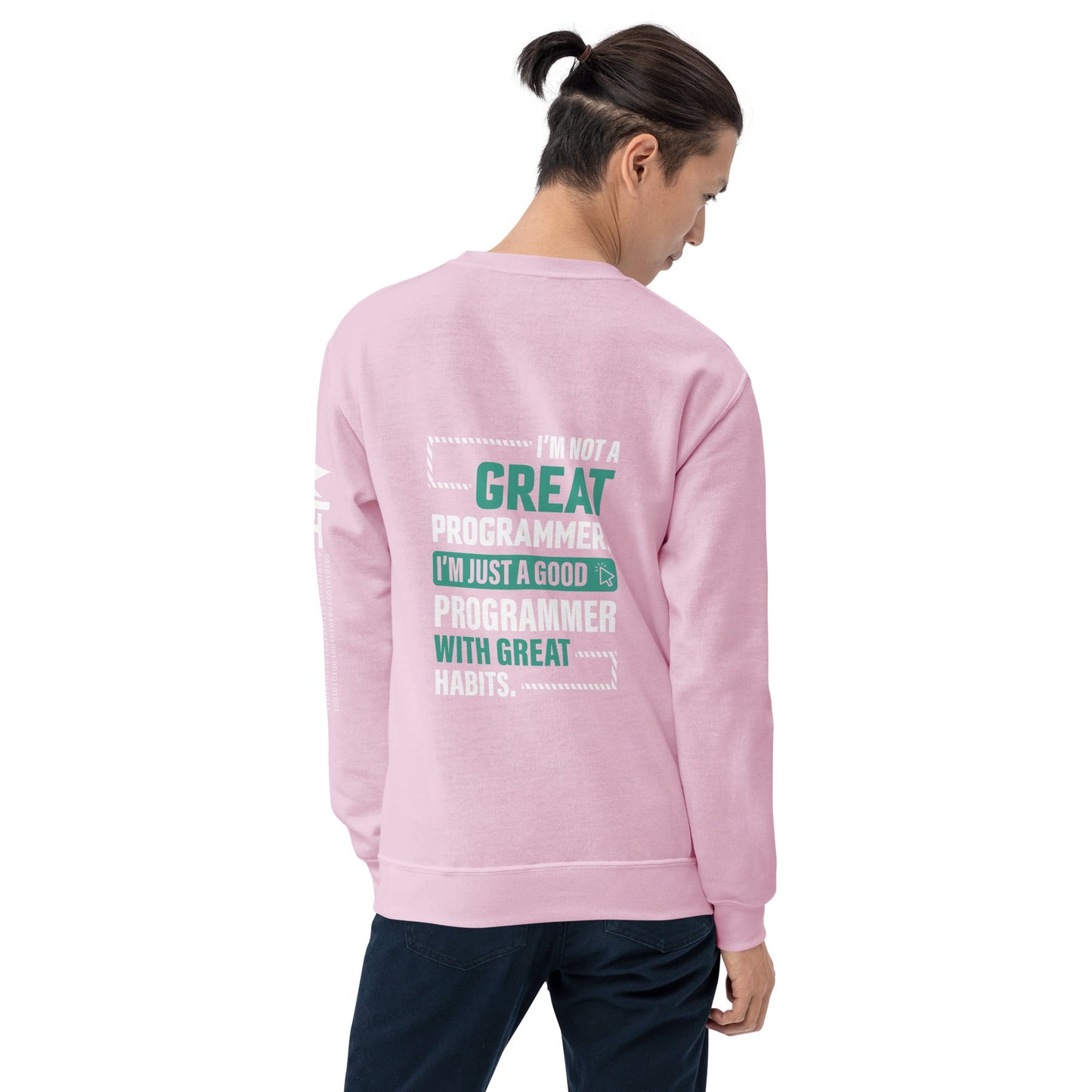 I am not a Great Programmer - Unisex Sweatshirt ( Back Print ) by DarkByteGear