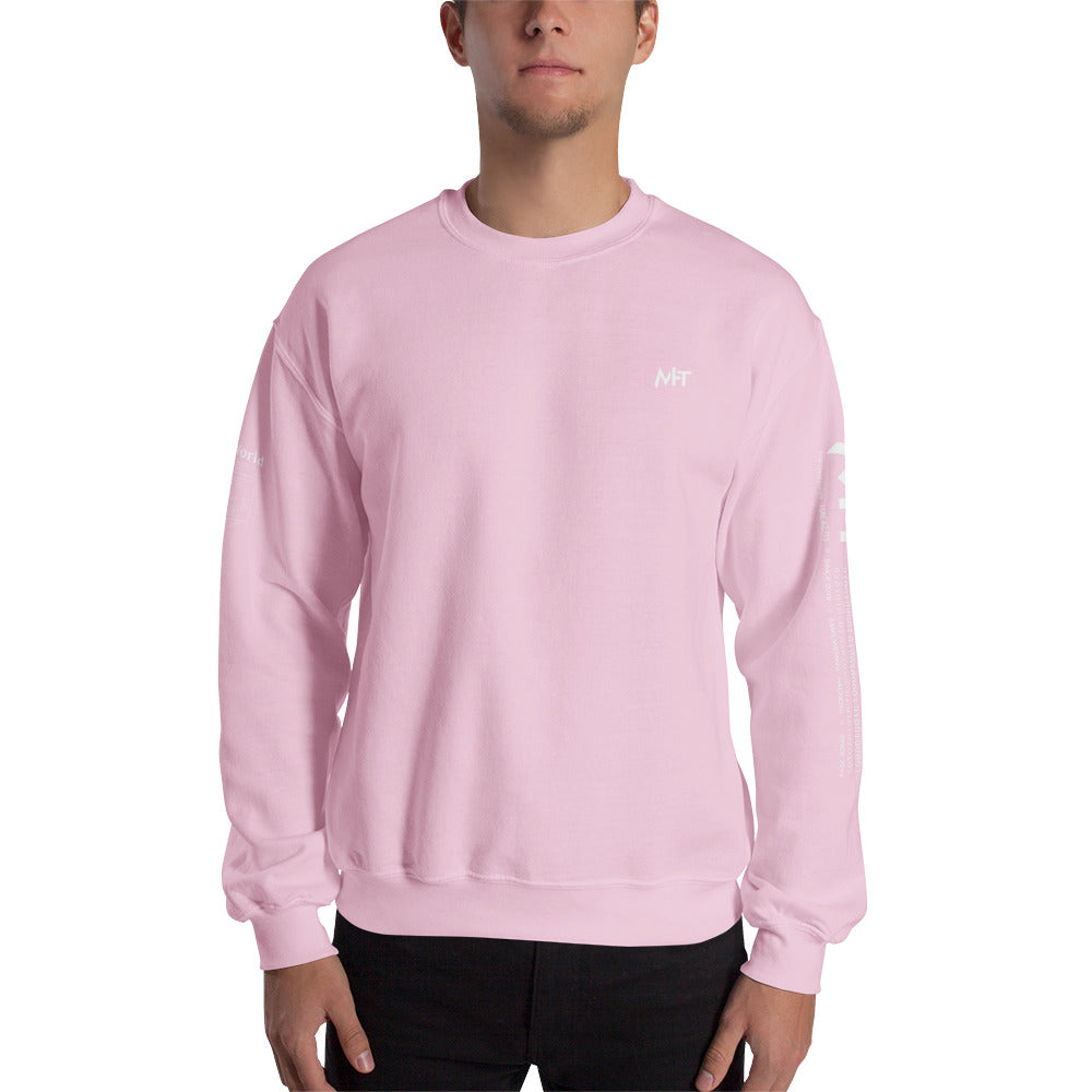 Hello world - Unisex Sweatshirt (back print) by DarkByteGear