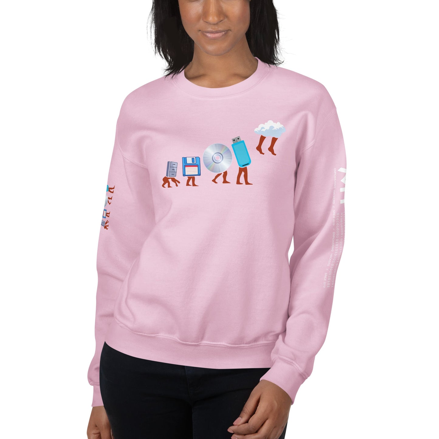 Evolution of data storage - Unisex Sweatshirt by DarkByteGear