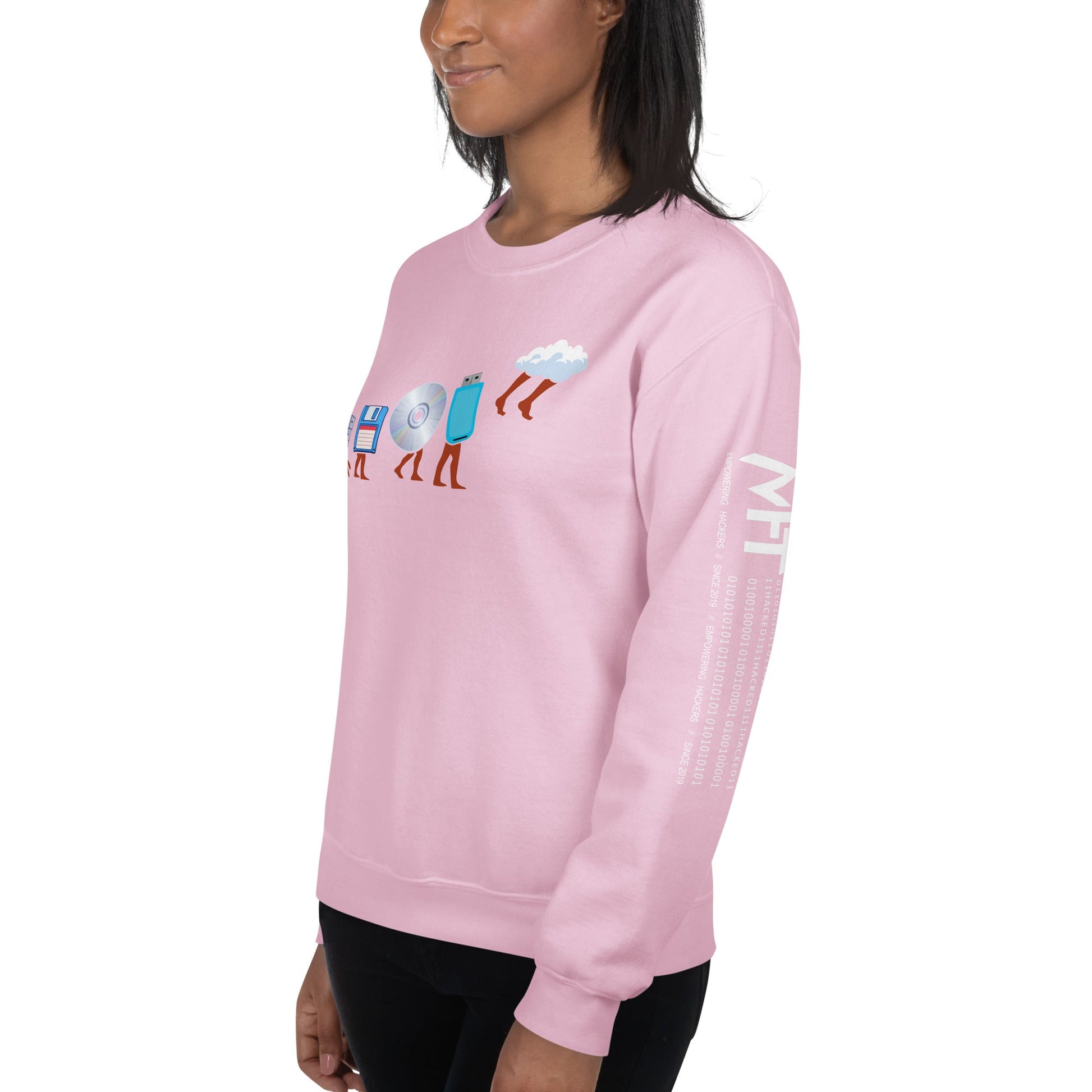 Evolution of data storage - Unisex Sweatshirt by DarkByteGear