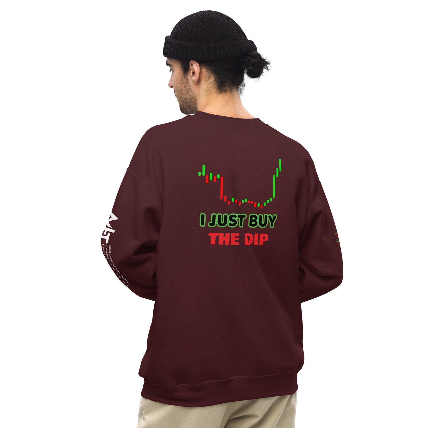 I just Buy the Dip - Unisex Sweatshirt (back print) by DarkByteGear