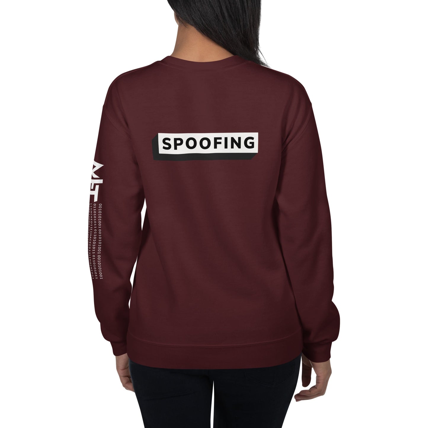 Spoofing - Unisex Sweatshirt (back print) by DarkByteGear