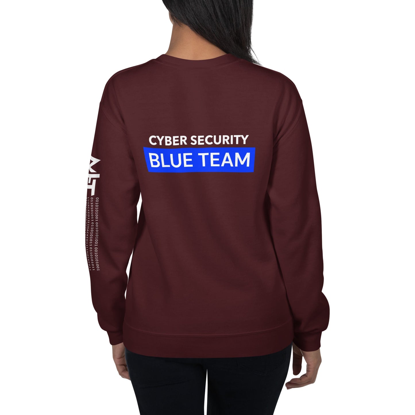 Cyber Security Blue Team V7 - Unisex Sweatshirt ( Back Print ) by DarkByteGear