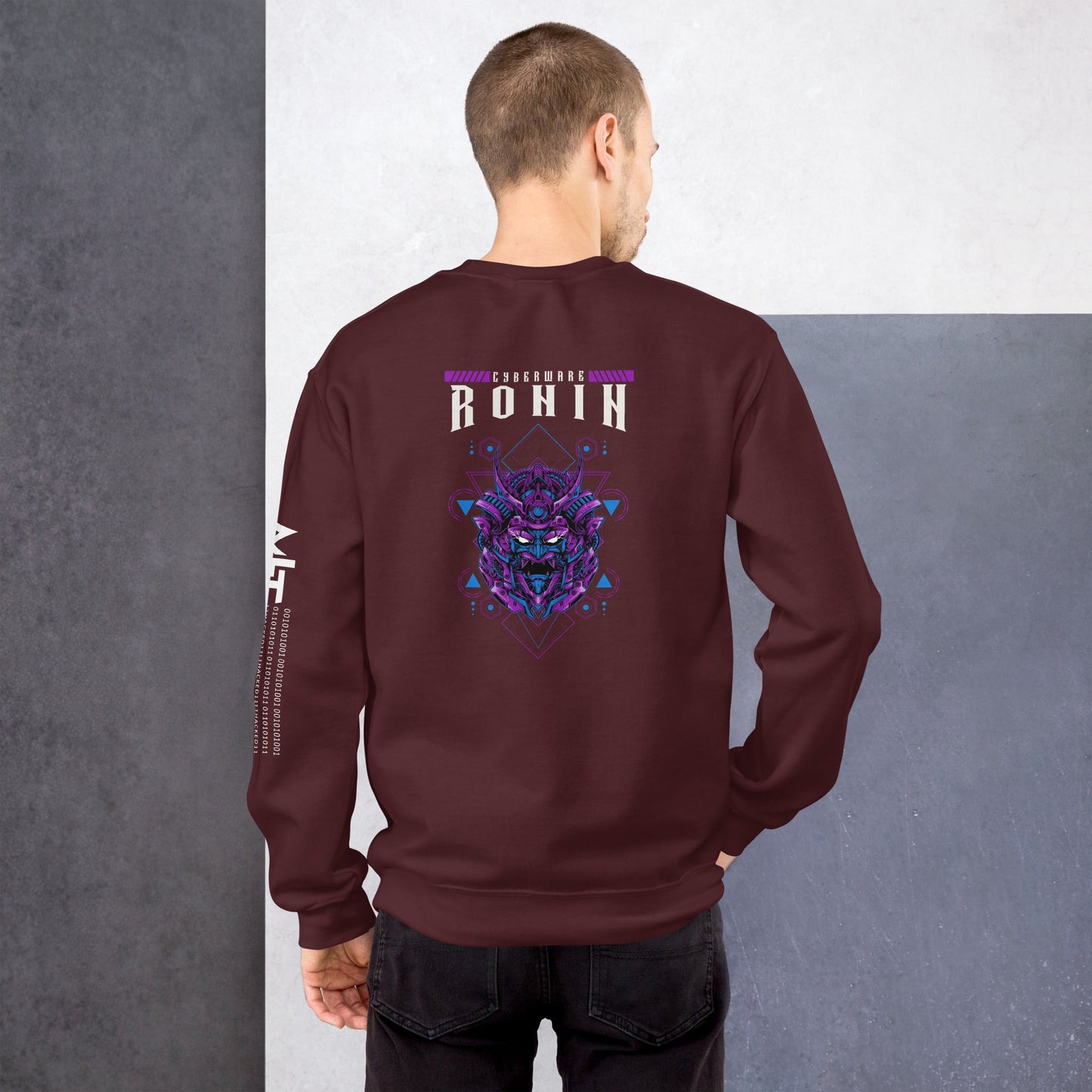 CyberWare Ronin - Unisex Sweatshirt ( Back Print ) by DarkByteGear