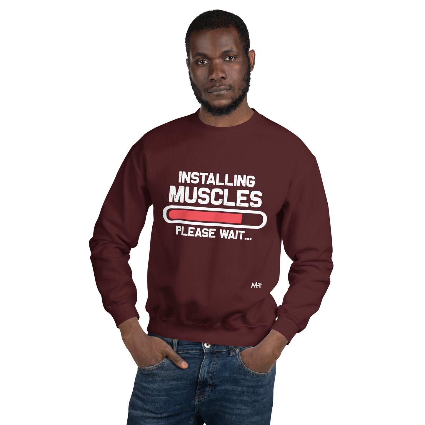 Installing Muscles Please Wait.... - Unisex Sweatshirt by DarkByteGear