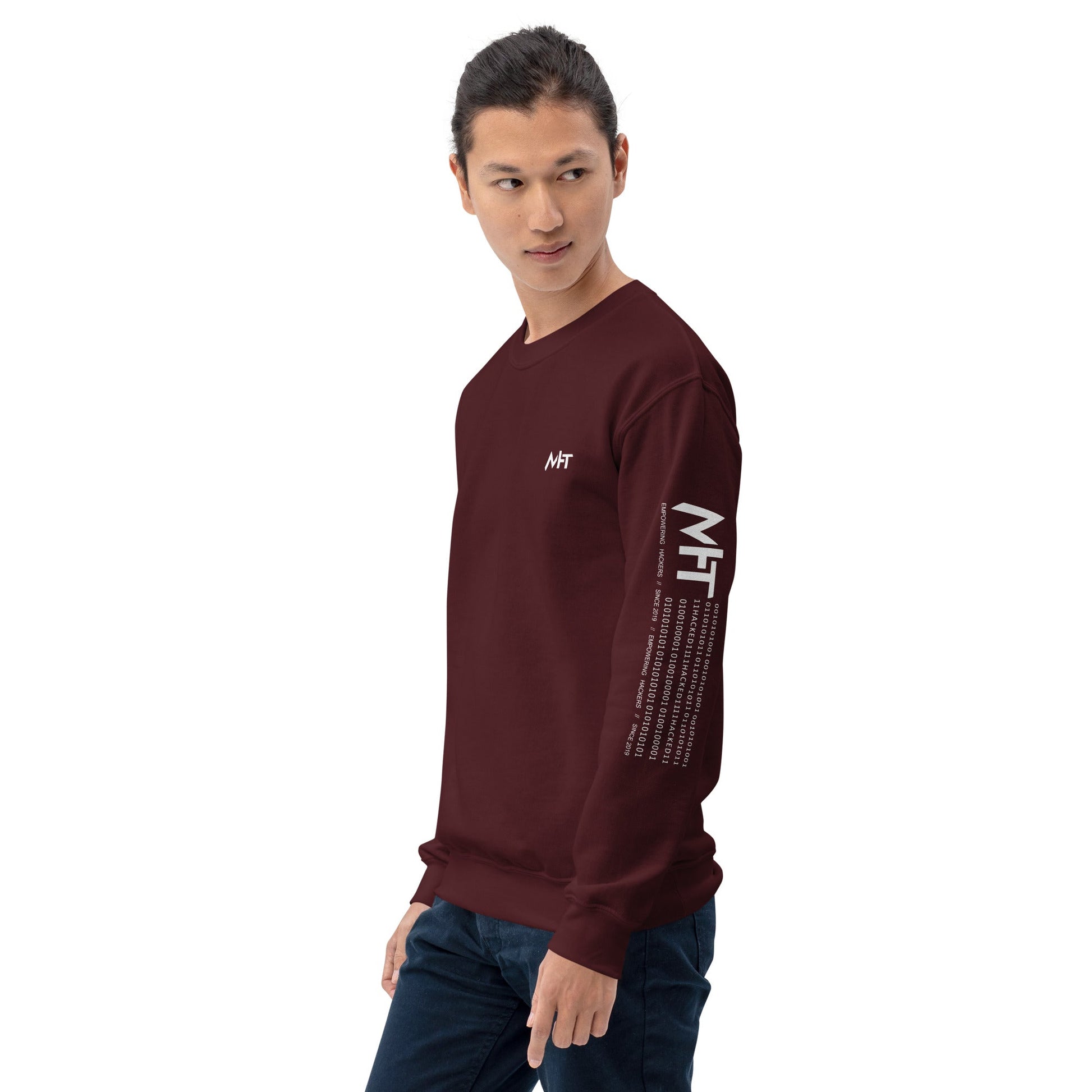 Gym now, hacking later - Unisex Sweatshirt ( Back Print ) by DarkByteGear