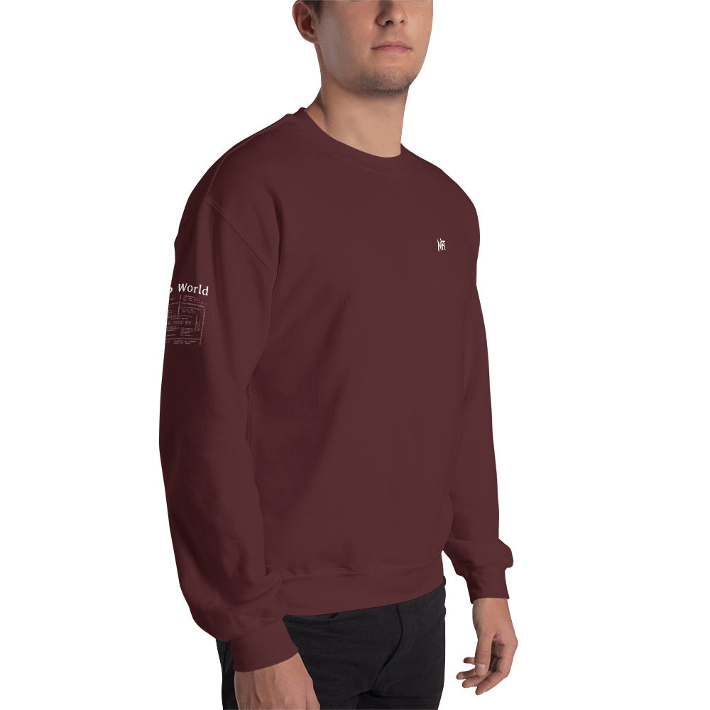 Hello world - Unisex Sweatshirt (back print) by DarkByteGear