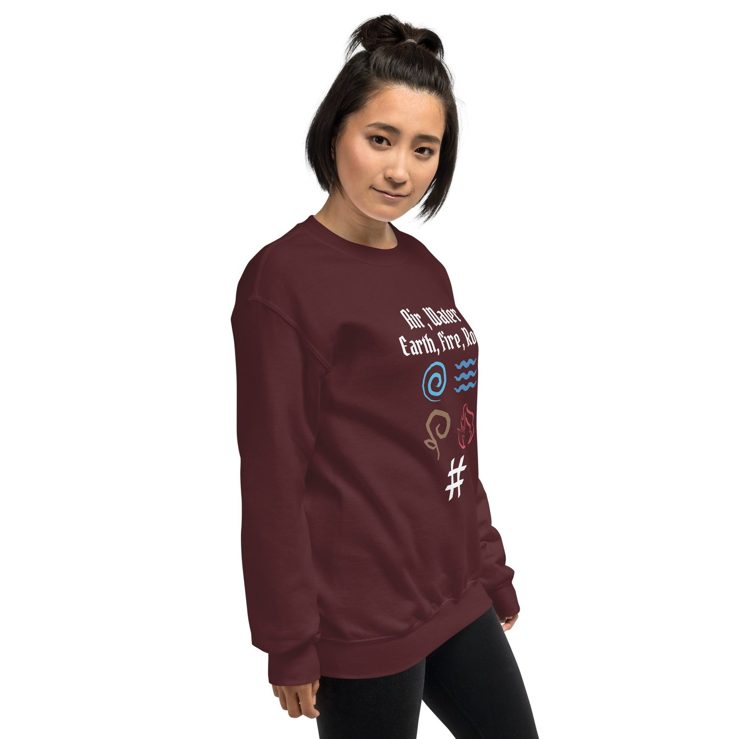 Air, Water, Earth, Fire, Root - Unisex Sweatshirt by DarkByteGear