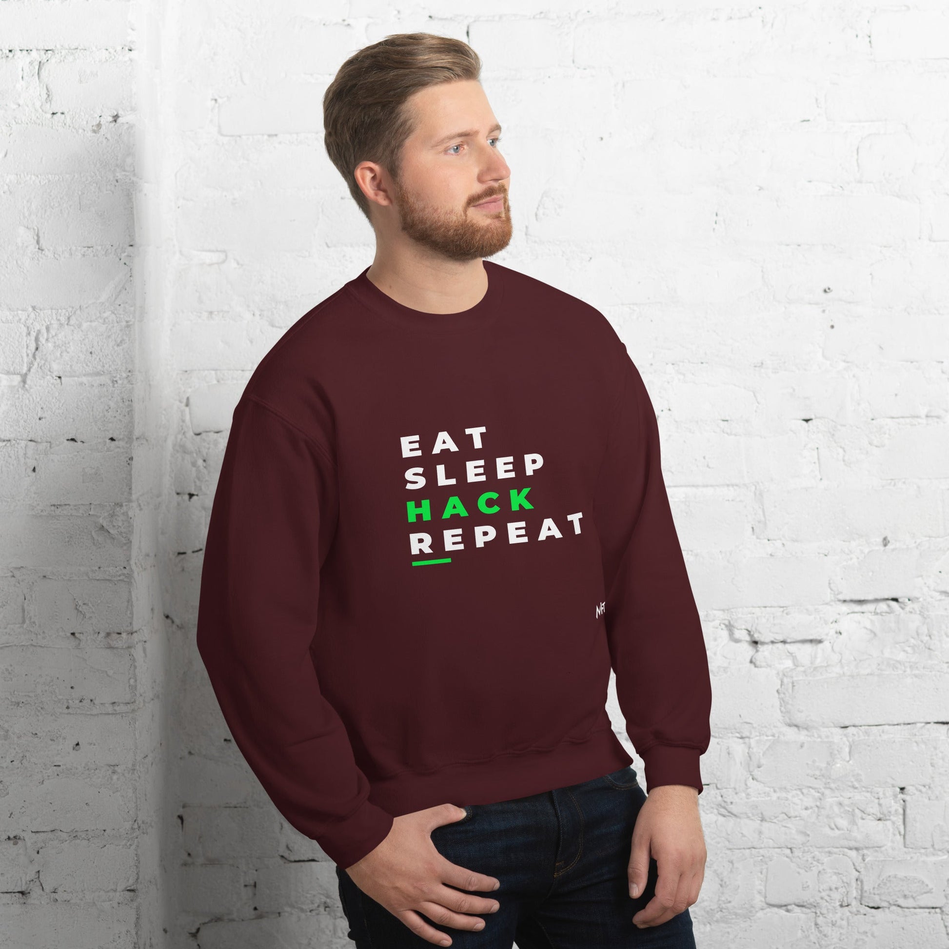Eat, Sleep, Hack, Repeat V2 - Unisex Sweatshirt by DarkByteGear