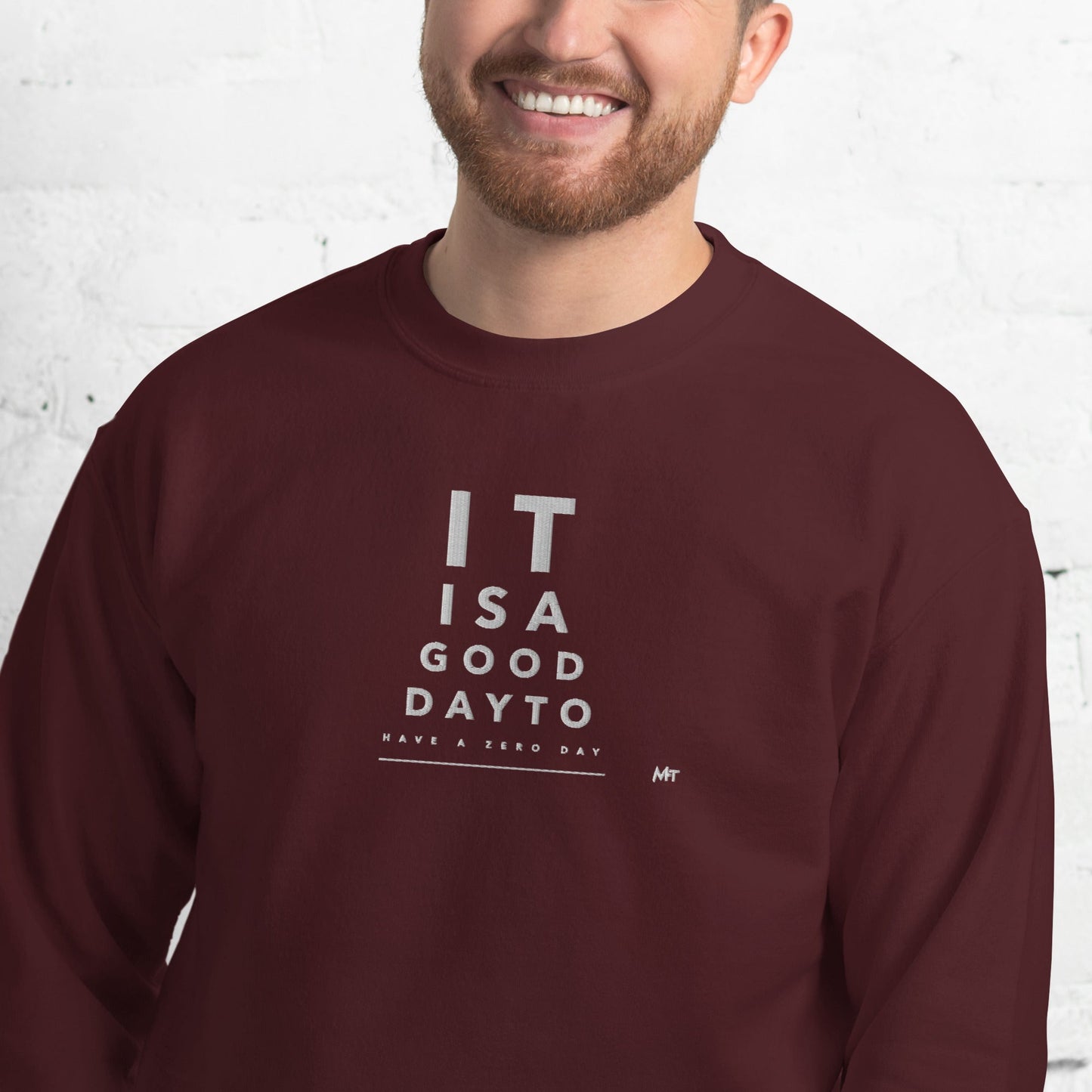 It is a good day to have a zero day - Unisex Sweatshirt (embroidery) by DarkByteGear