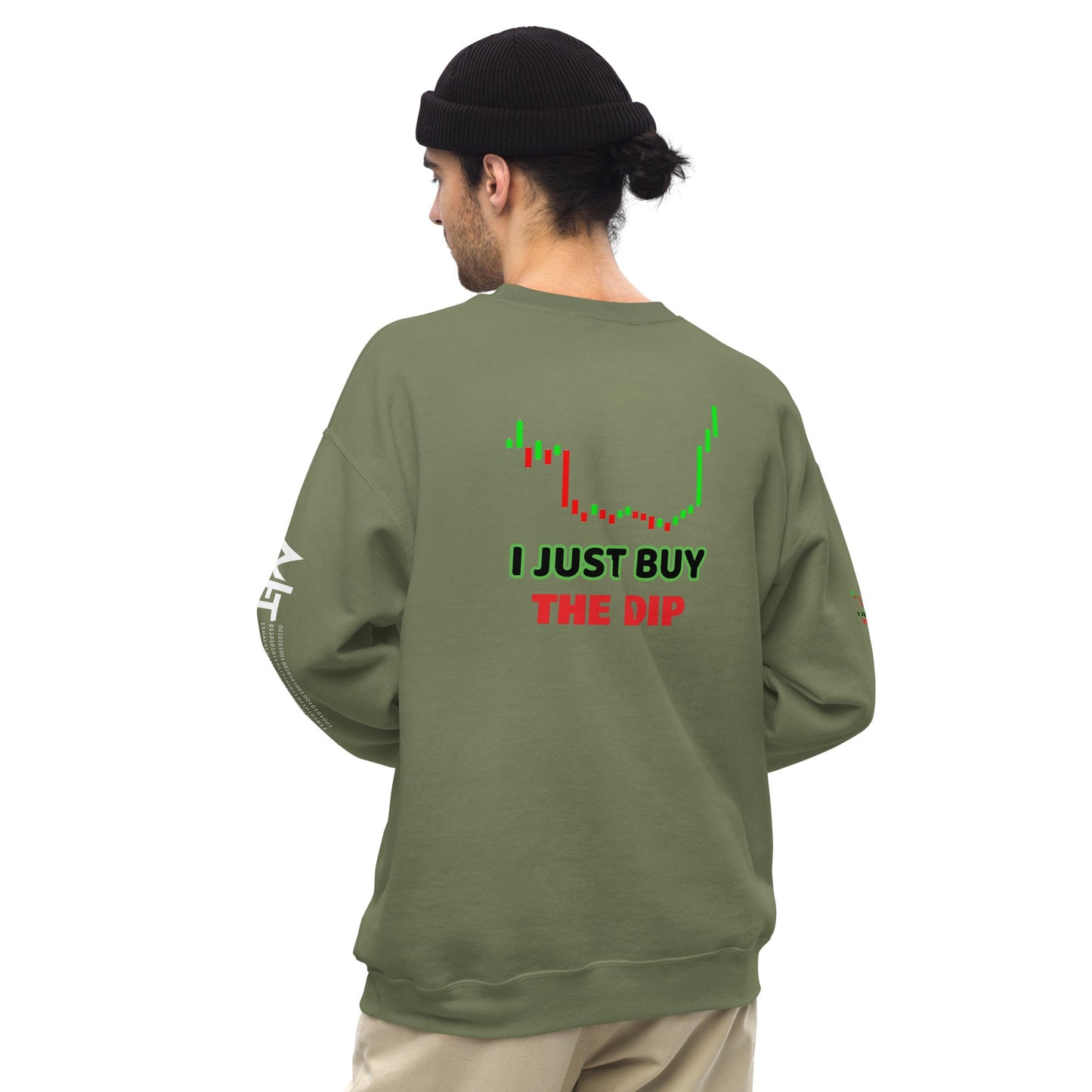 I just Buy the Dip - Unisex Sweatshirt (back print) by DarkByteGear