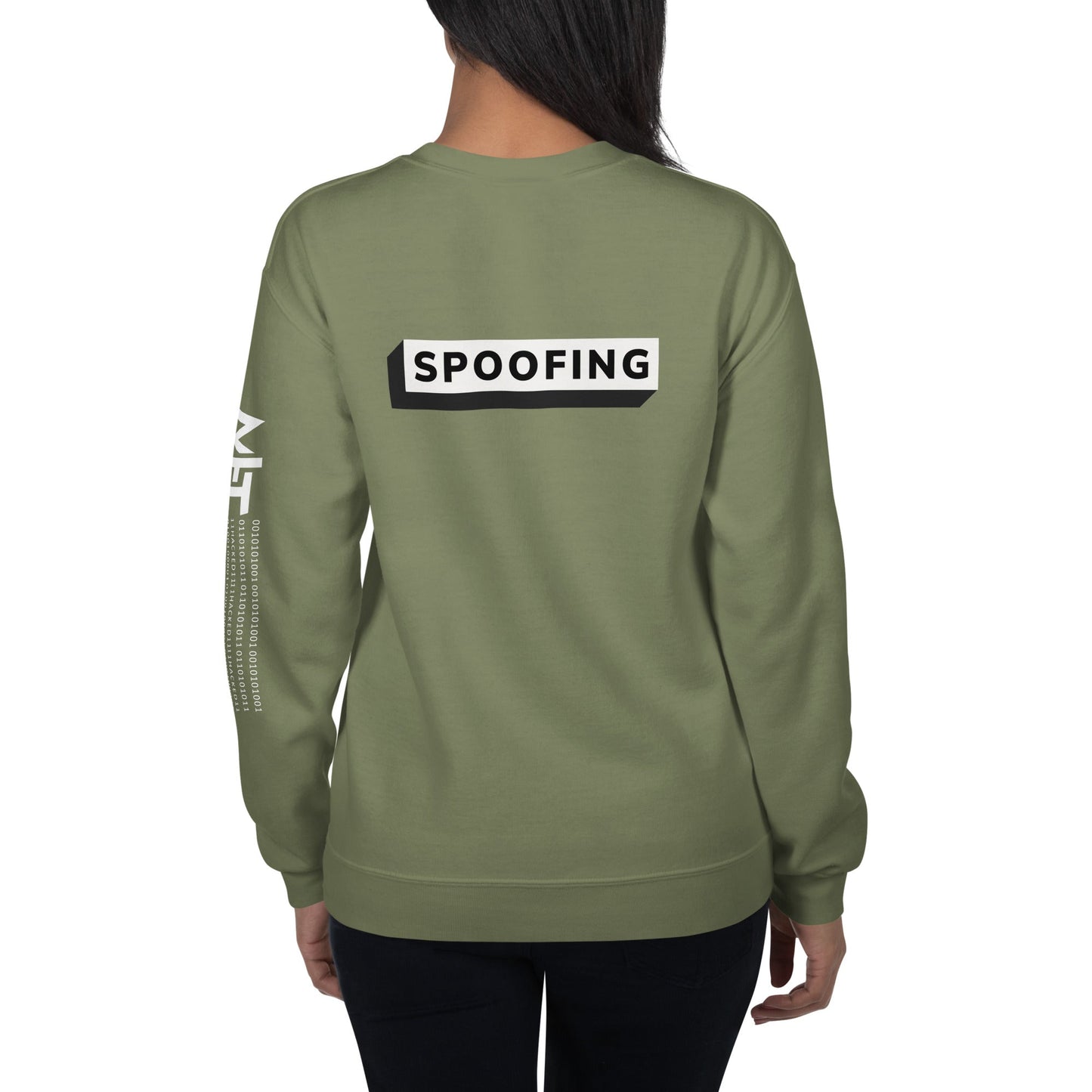 Spoofing - Unisex Sweatshirt (back print) by DarkByteGear