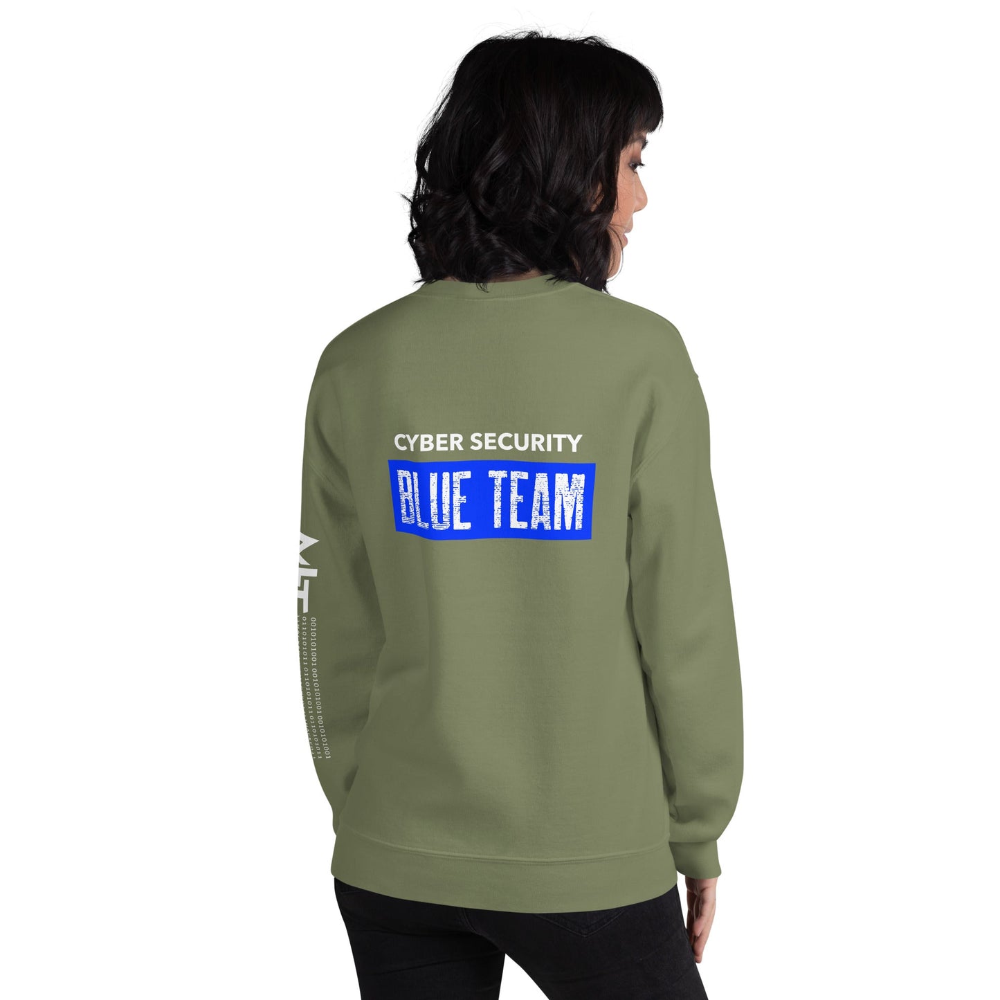 Cyber Security Blue Team V5 - Unisex Sweatshirt ( Back Print ) by DarkByteGear