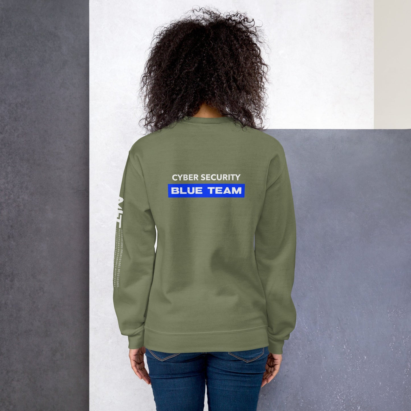 Cyber Security Blue Team V9 - Unisex Sweatshirt ( Back Print ) by DarkByteGear