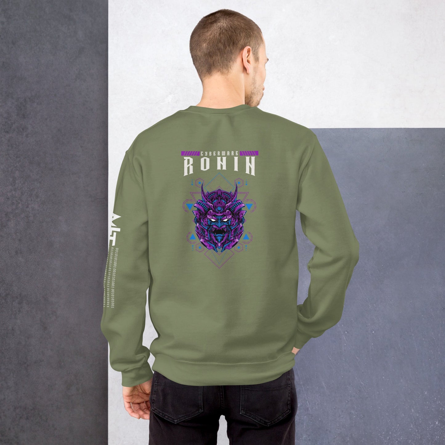 CyberWare Ronin - Unisex Sweatshirt ( Back Print ) by DarkByteGear
