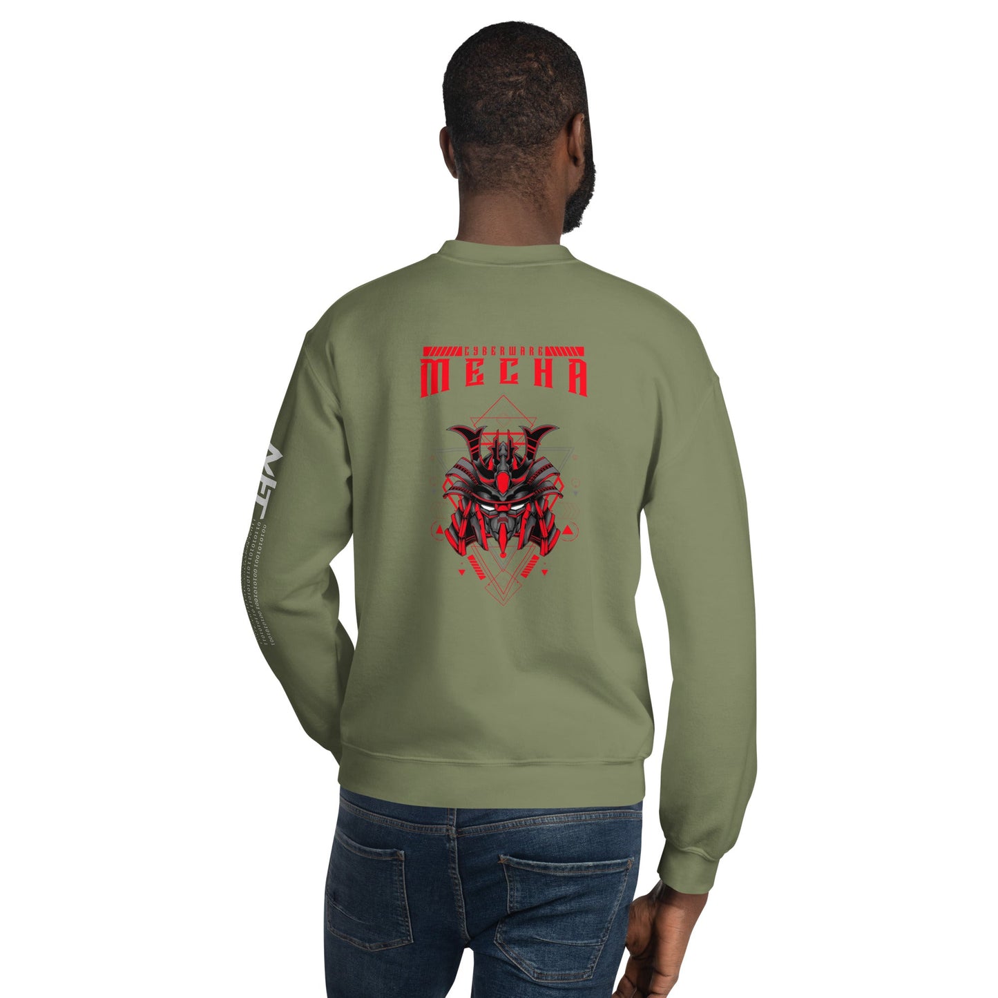 CyberWare Mecha - Unisex Sweatshirt ( Back Print ) by DarkByteGear
