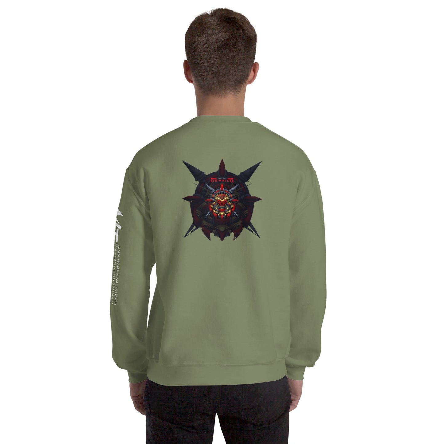 Cyberware Ronin Mecha - Unisex Sweatshirt ( Back Print ) by DarkByteGear