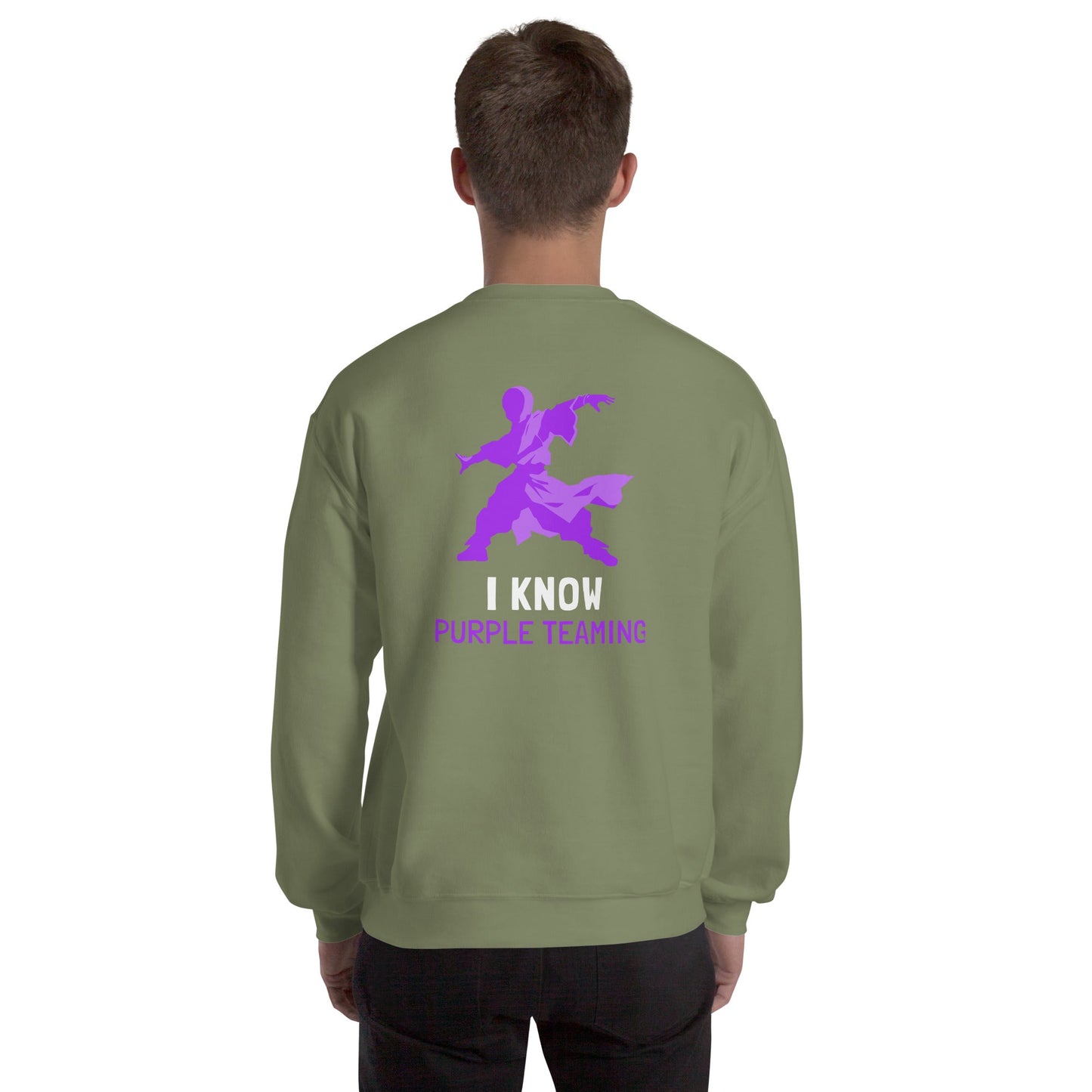 I Know Purple Teaming - Unisex Sweatshirt ( Back Print ) by DarkByteGear