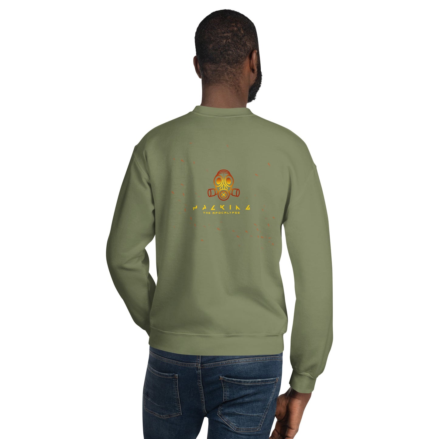 Hacking the apocalypse - Unisex Sweatshirt ( Back Print ) by DarkByteGear