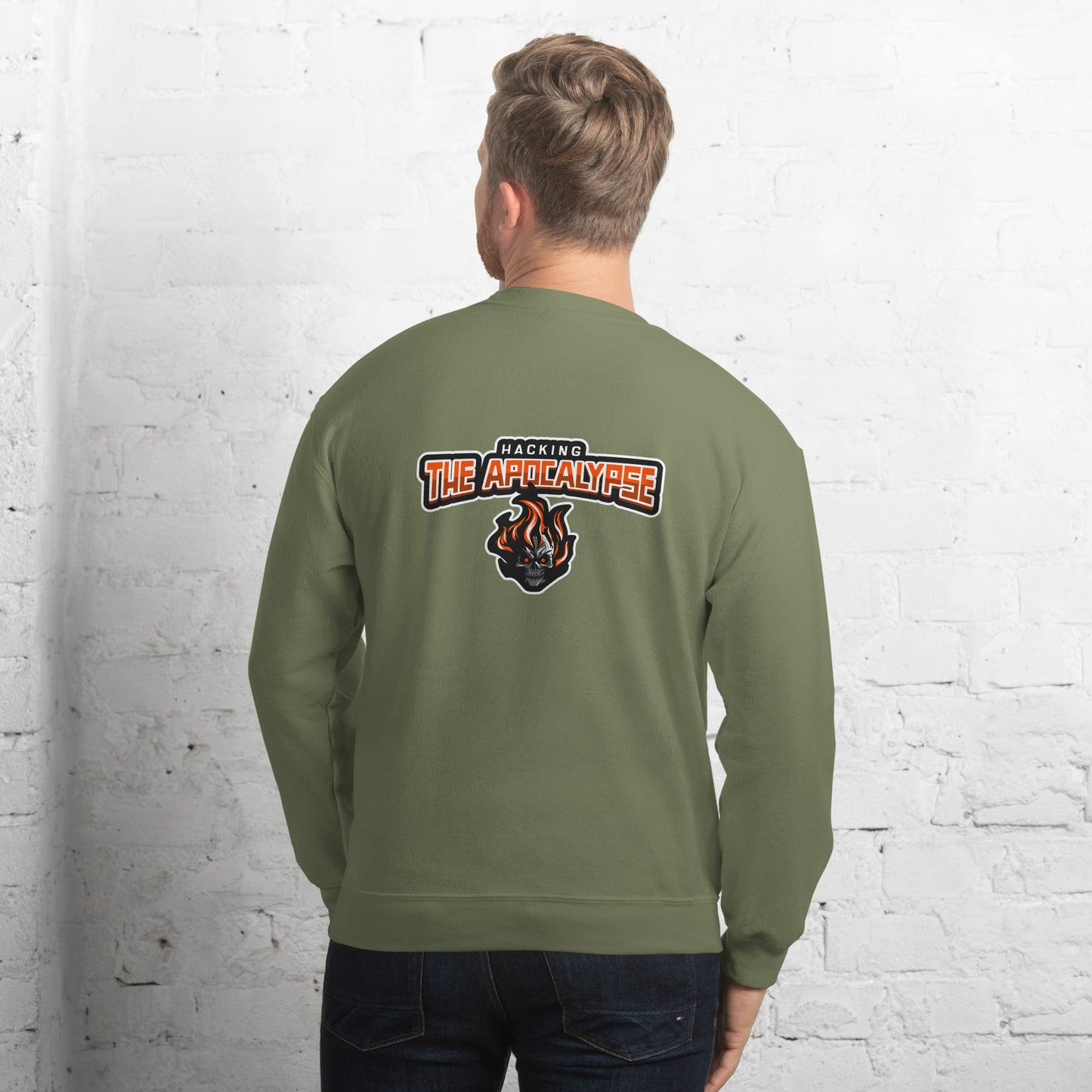 Hacking the Apocalypse V1 - Unisex Sweatshirt ( Back Print ) by DarkByteGear