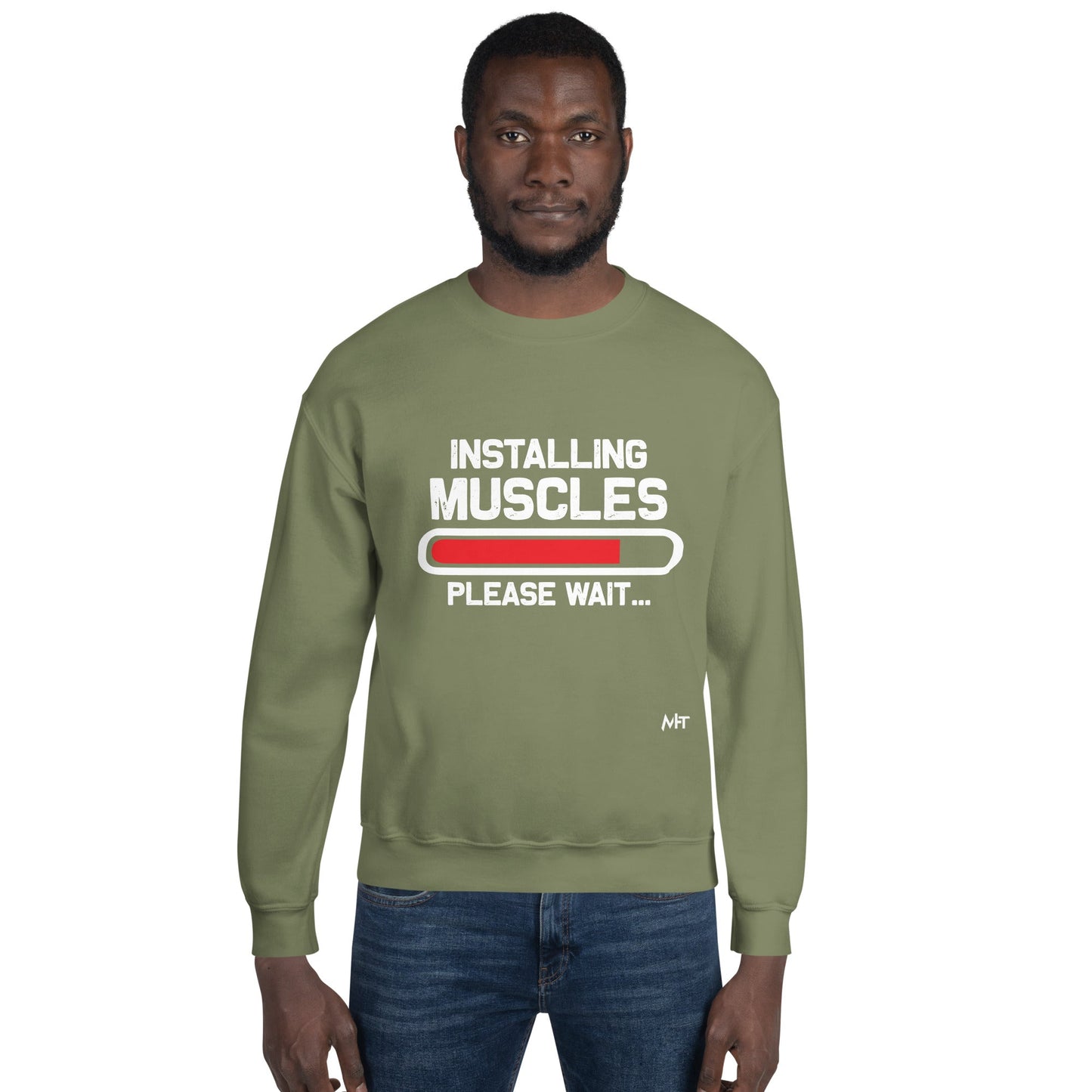Installing Muscles Please Wait.... - Unisex Sweatshirt by DarkByteGear