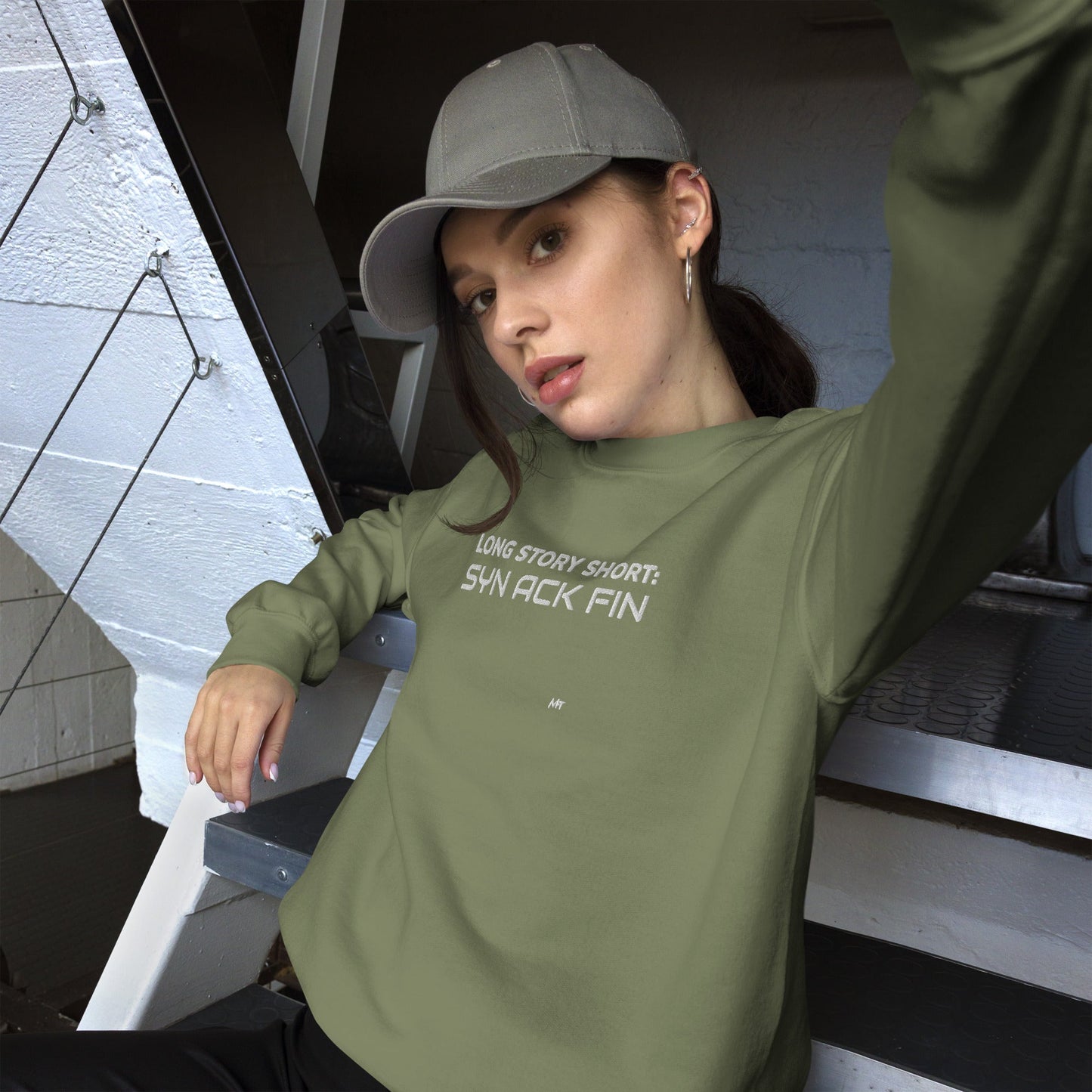 Long story short - Syn Ack Fin - Unisex Sweatshirt by DarkByteGear