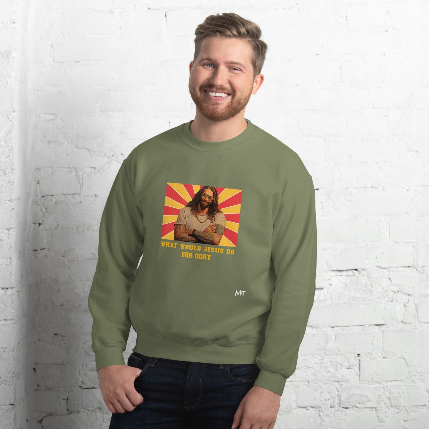 What would Jesus do for 0day v1 - Unisex Sweatshirt by DarkByteGear