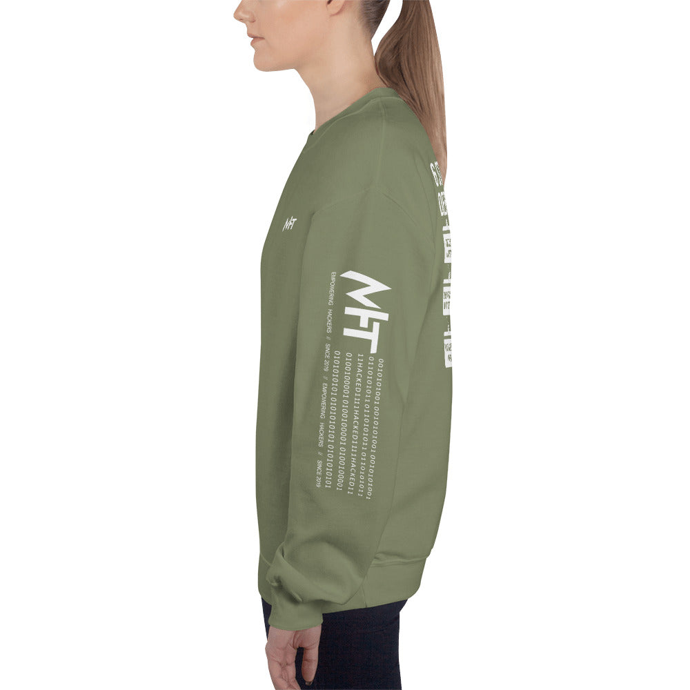 6 Stages of Debugging - Unisex Sweatshirt (back print) by DarkByteGear