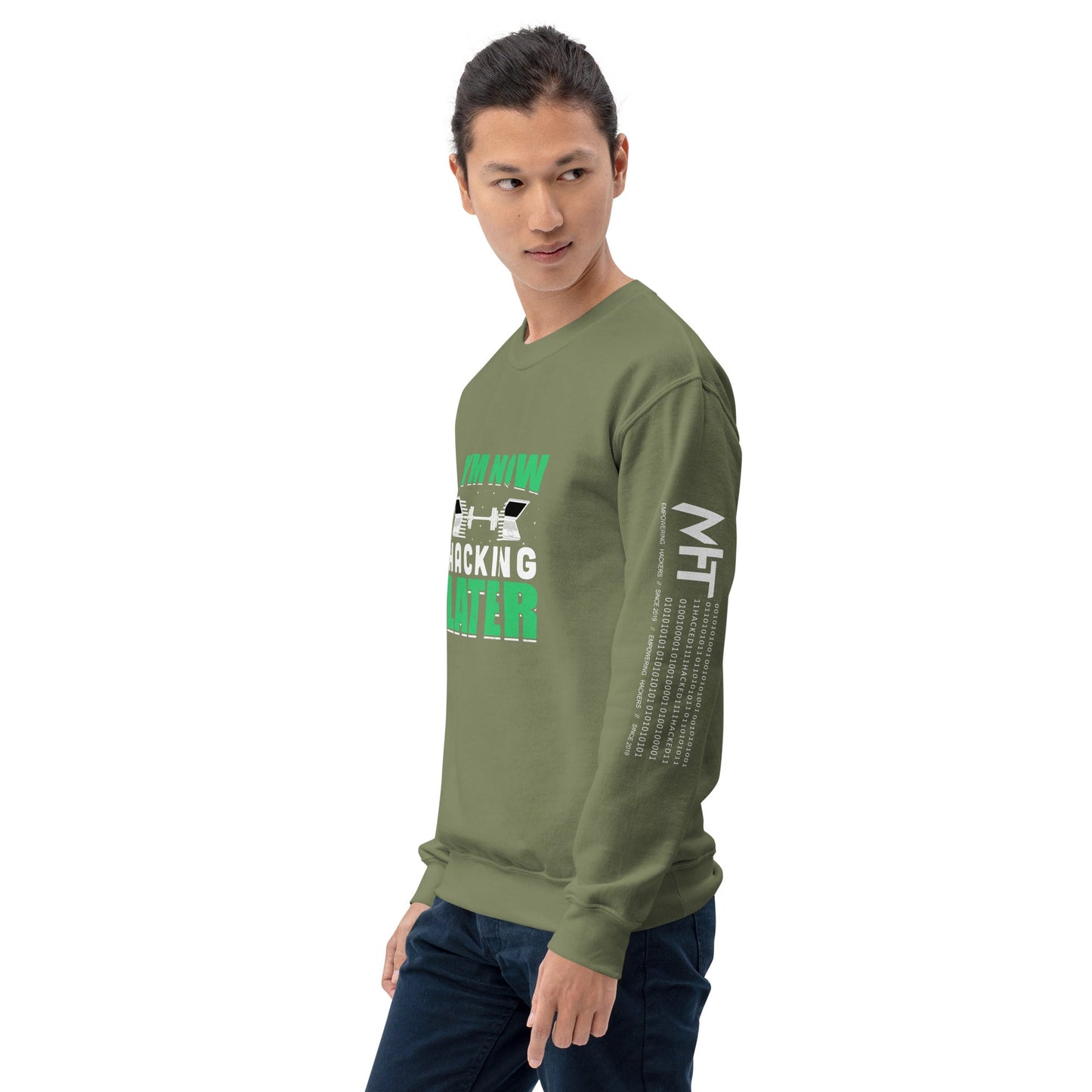 Gym now, hacking later - Unisex Sweatshirt by DarkByteGear
