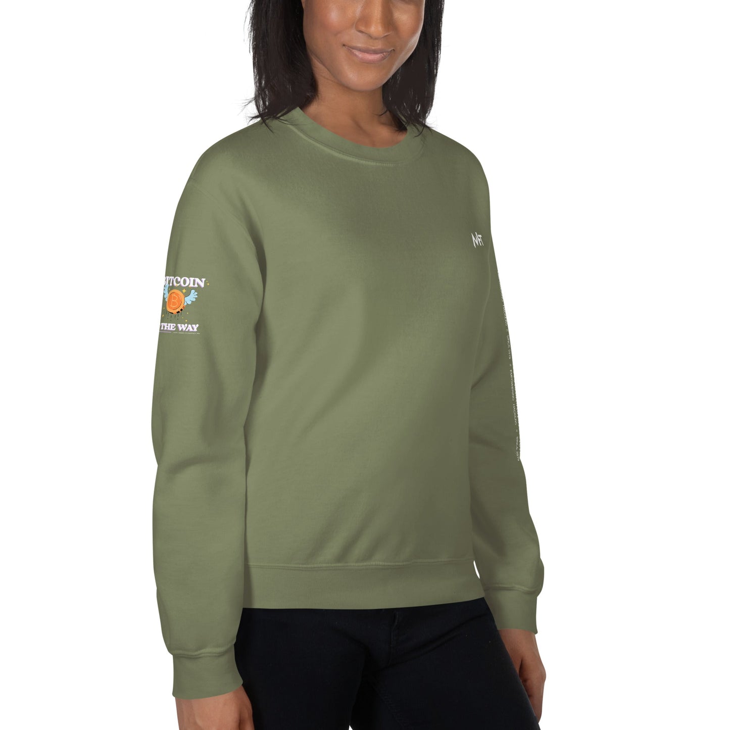 Bitcoin is the way - Unisex Sweatshirt (back print) by DarkByteGear