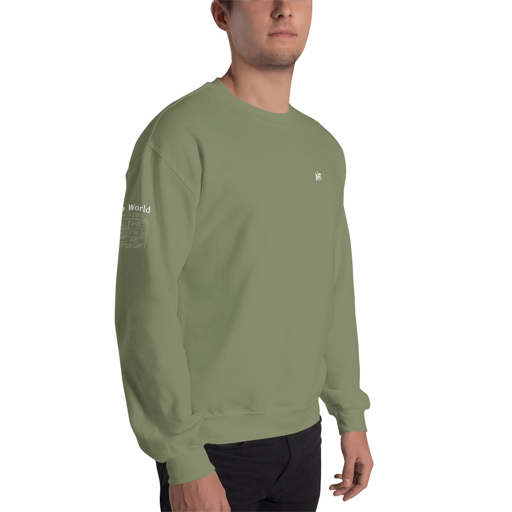 Hello world - Unisex Sweatshirt (back print) by DarkByteGear