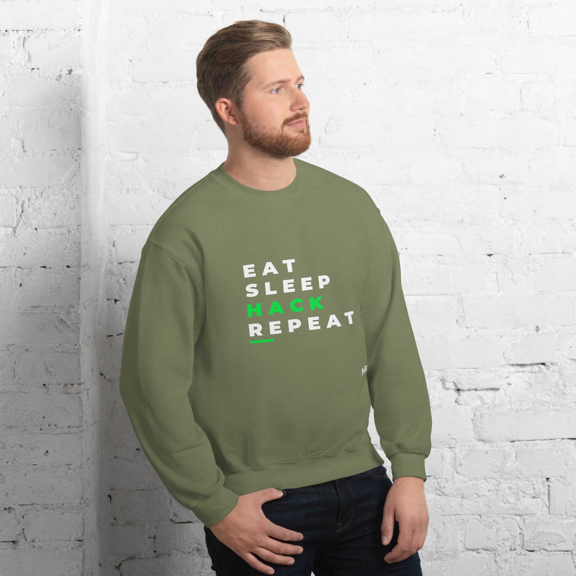 Eat, Sleep, Hack, Repeat V2 - Unisex Sweatshirt by DarkByteGear