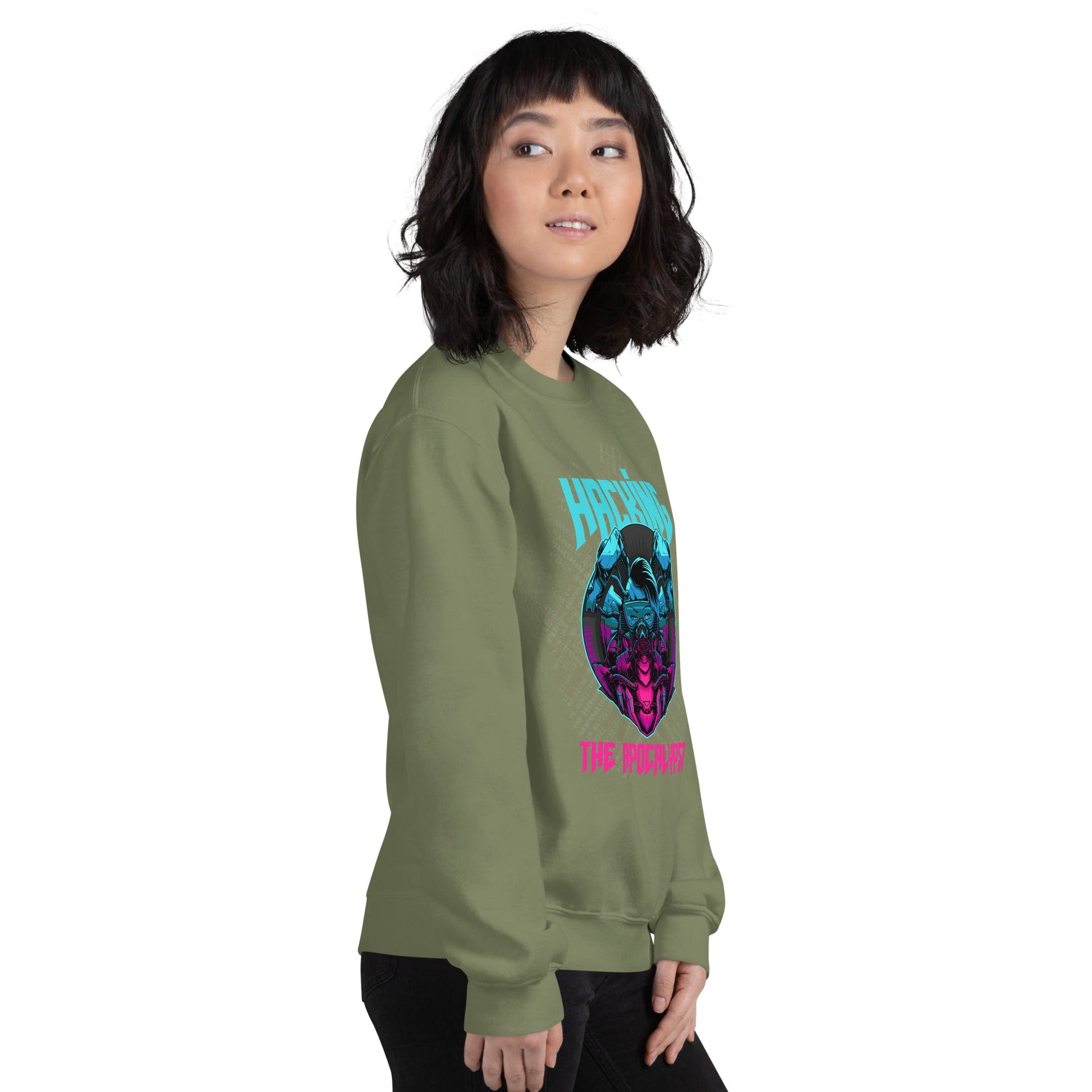 Hacking the apocalypse V2 - Unisex Sweatshirt by DarkByteGear