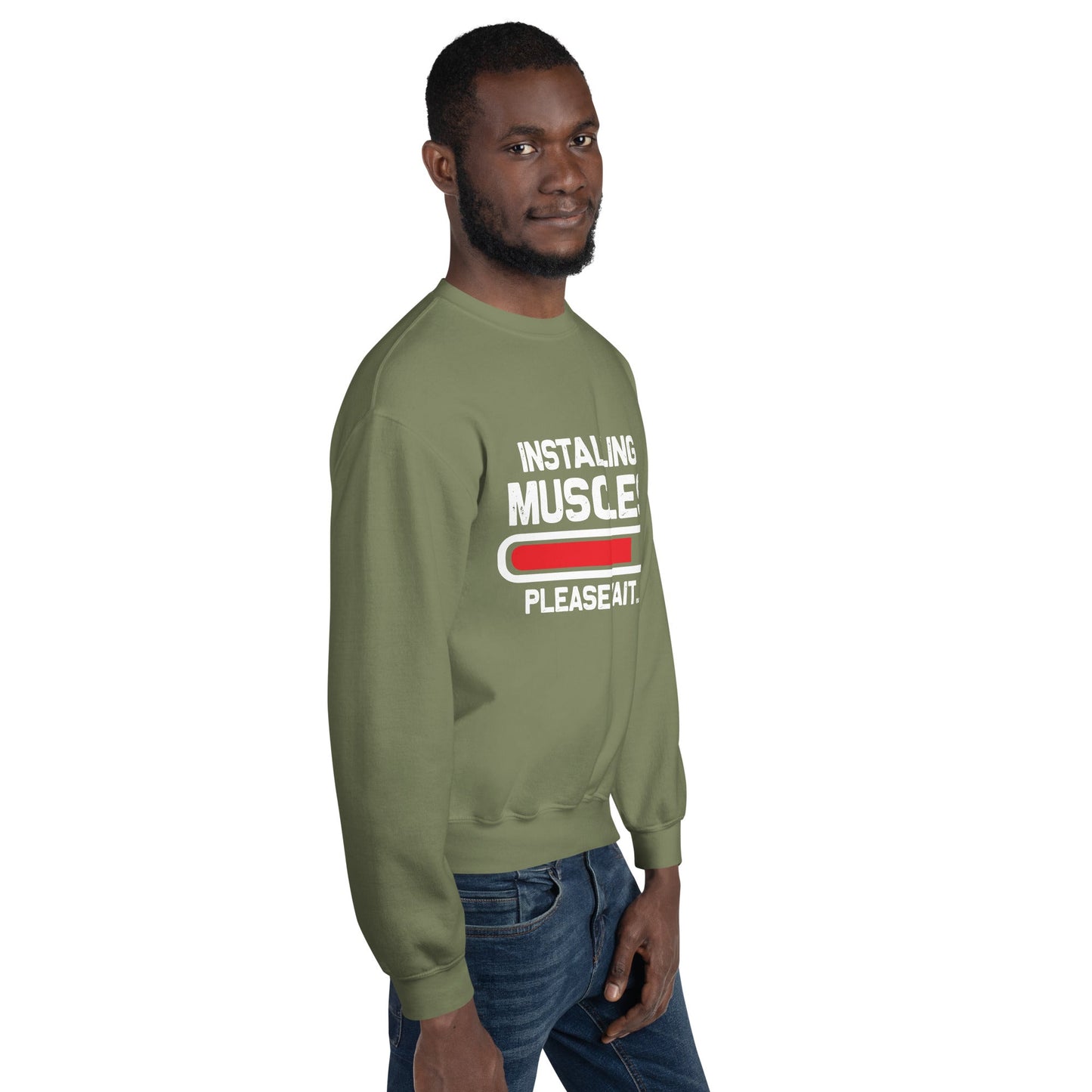 Installing Muscles Please Wait.... - Unisex Sweatshirt by DarkByteGear