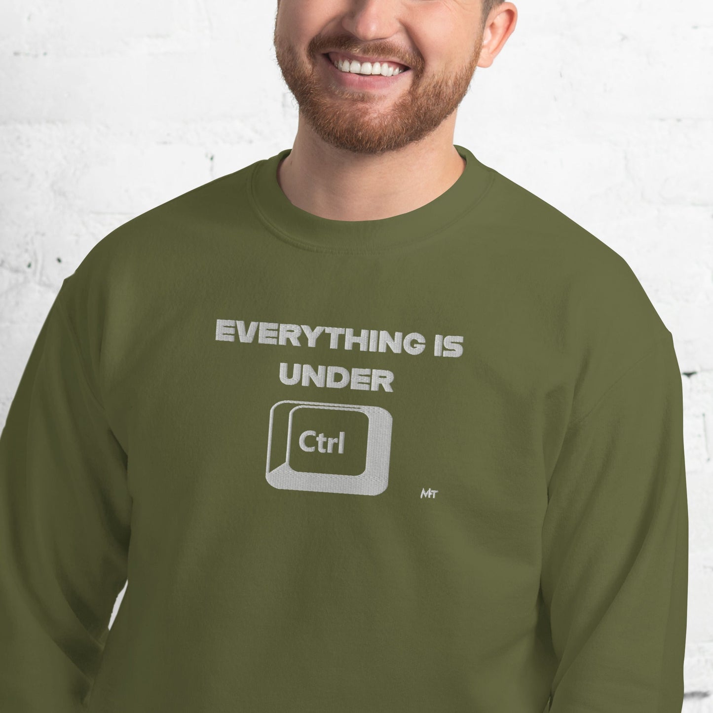 Everything is under Ctrl - Unisex Sweatshirt (embroidery) by DarkByteGear