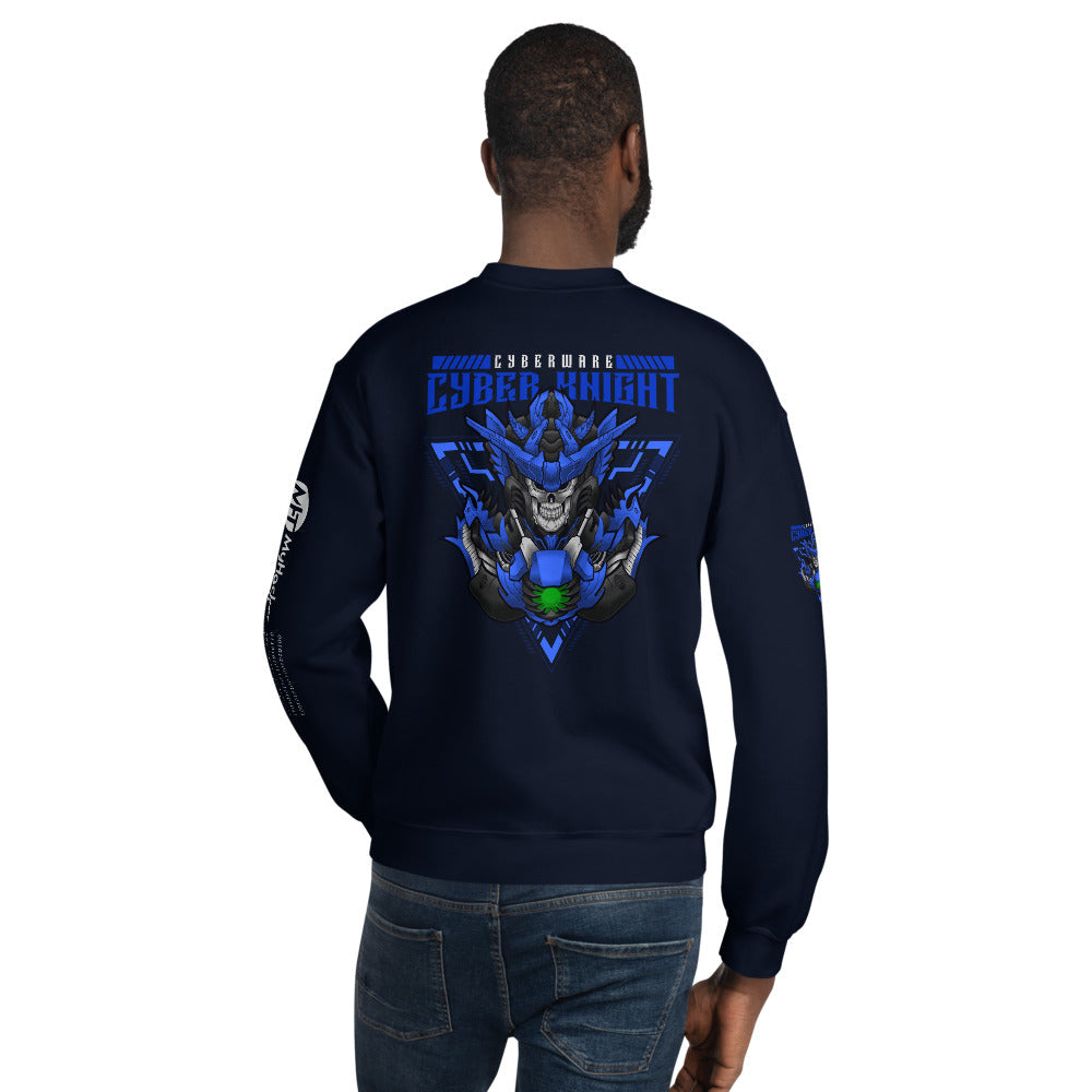 CyberWare Cyber knight - Unisex Sweatshirt (all sides print) by DarkByteGear