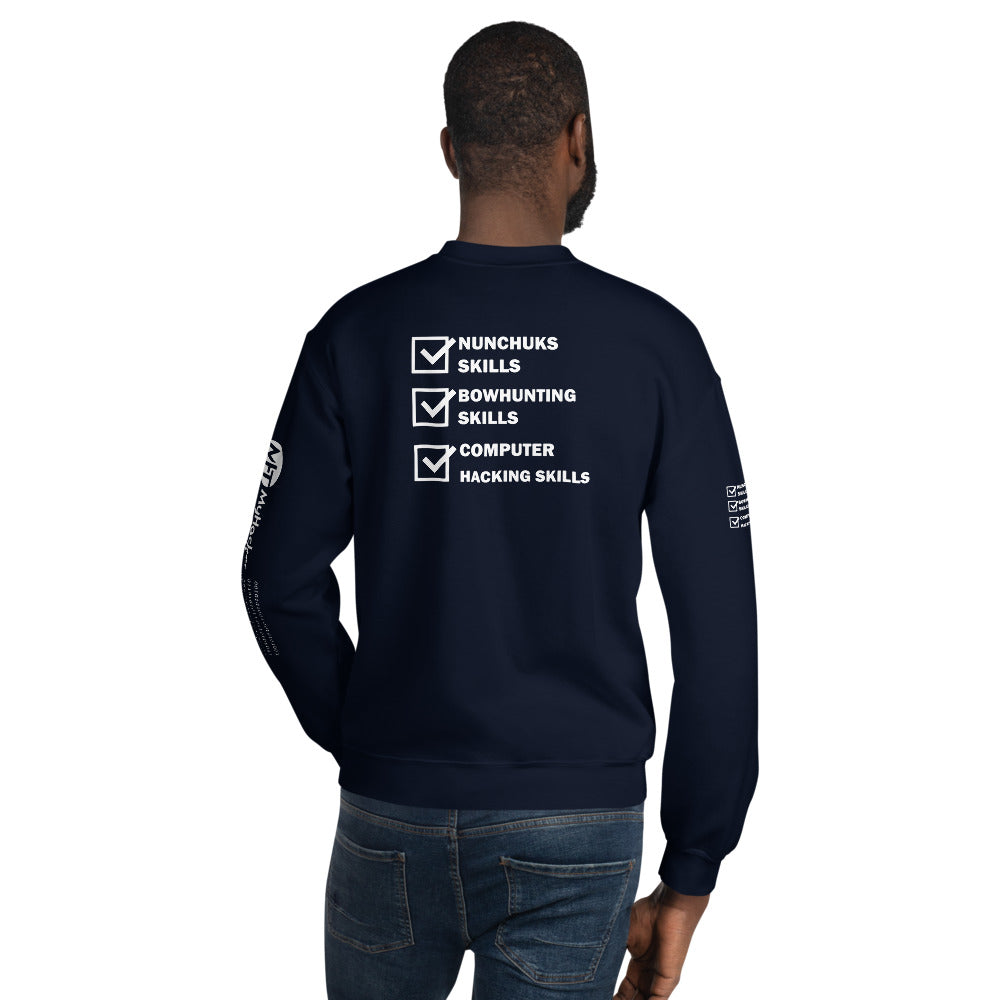 Computer Hacking Skills - Unisex Sweatshirt (all side print) by DarkByteGear
