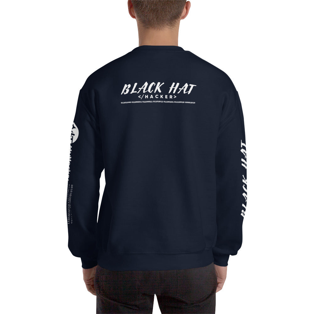 Black Hat Hacker V2 - Unisex Sweatshirt (all sides print) by DarkByteGear