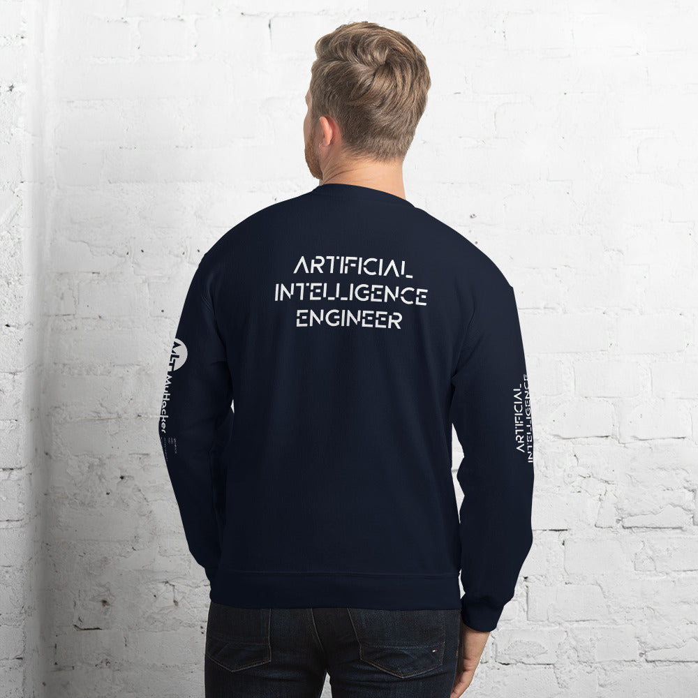 Artificial intelligence engineer - Unisex Sweatshirt (all sides print) by DarkByteGear