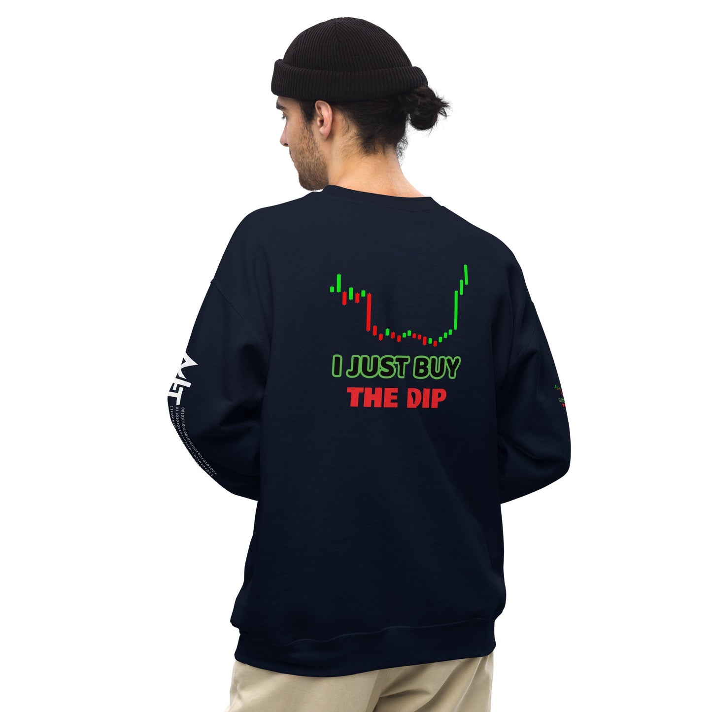 I just Buy the Dip - Unisex Sweatshirt (back print) by DarkByteGear